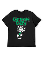 Green Day Smiley Flower Graphic T-Shirt