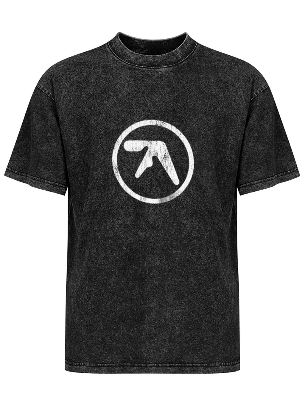 Abstract Circle Logo Graphic Washed T-Shirt