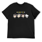 We Don't Fit In Cartoon Graphic Black T-Shirt