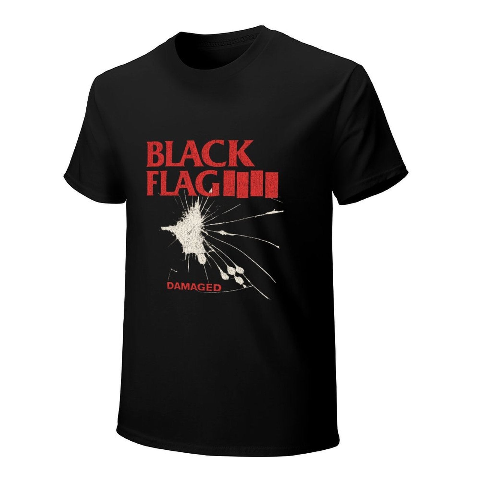 Black Flag Damaged Graphic Black T-Shirt