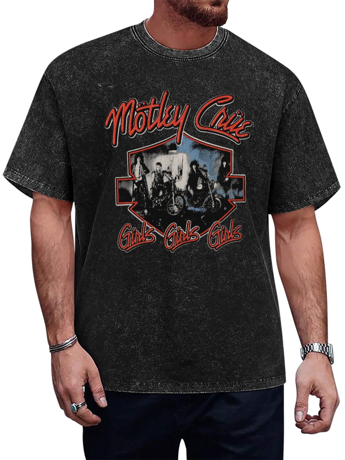 Vintage Washed Mötley Crüe Girls, Girls, Girls Graphic T-Shirt Main image
