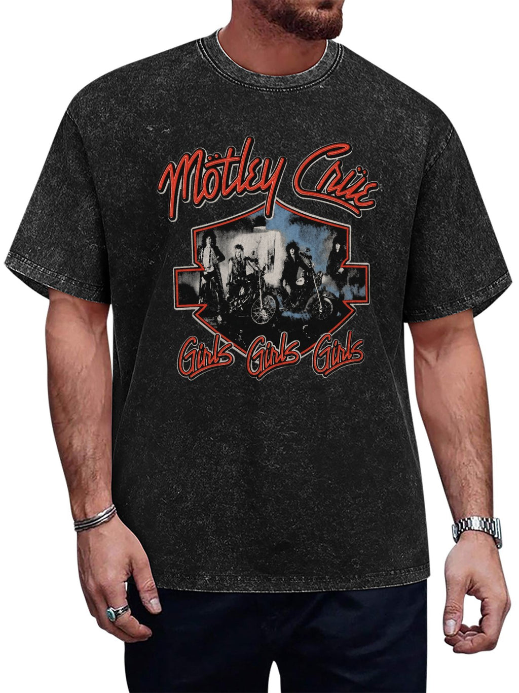 Vintage Washed Mötley Crüe Girls, Girls, Girls Graphic T-Shirt