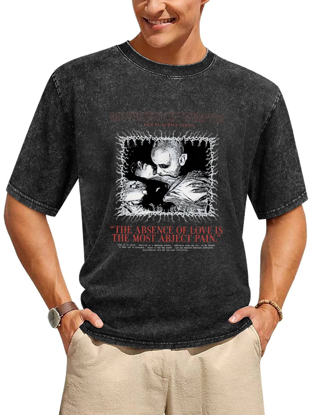 Vintage Washed Nosferatu Vampire Graphic T-Shirt