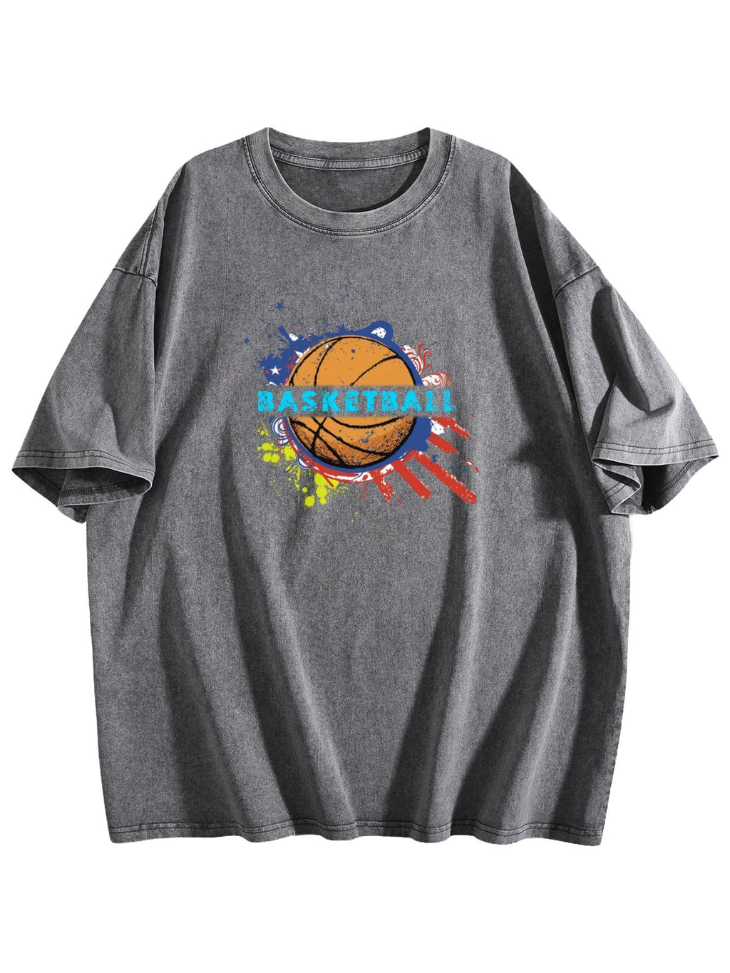 Basketball Graphic Washed T-Shirt