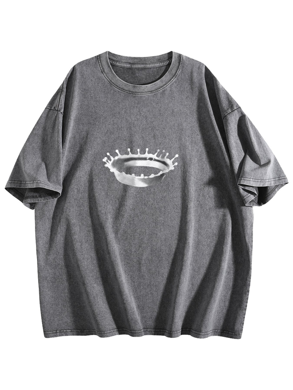 Milk Splash Washed Graphic T-Shirt