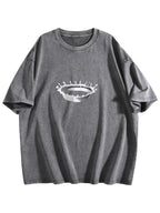 Milk Splash Washed Graphic T-Shirt