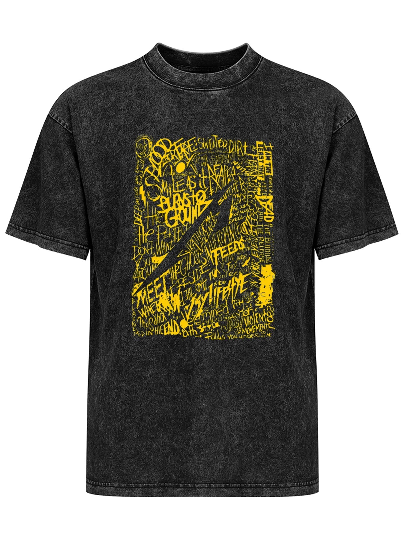 Metallica Song Titles Graffiti Graphic T-Shirt