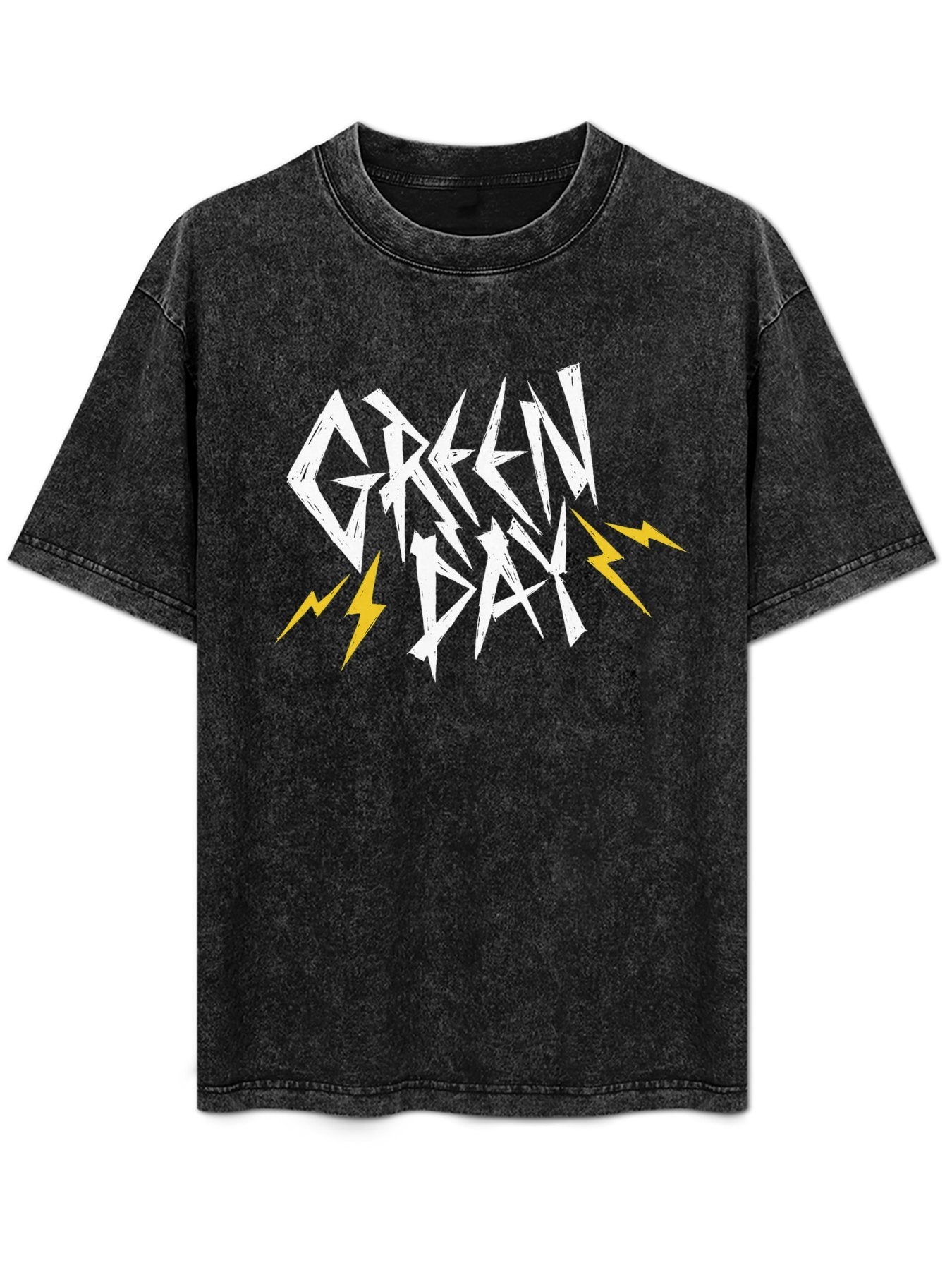 Green Day Lightning Logo Graphic T-Shirt