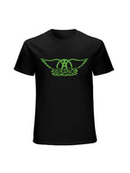 Aerosmith Green Winged Logo Retro Graphic T-Shirt