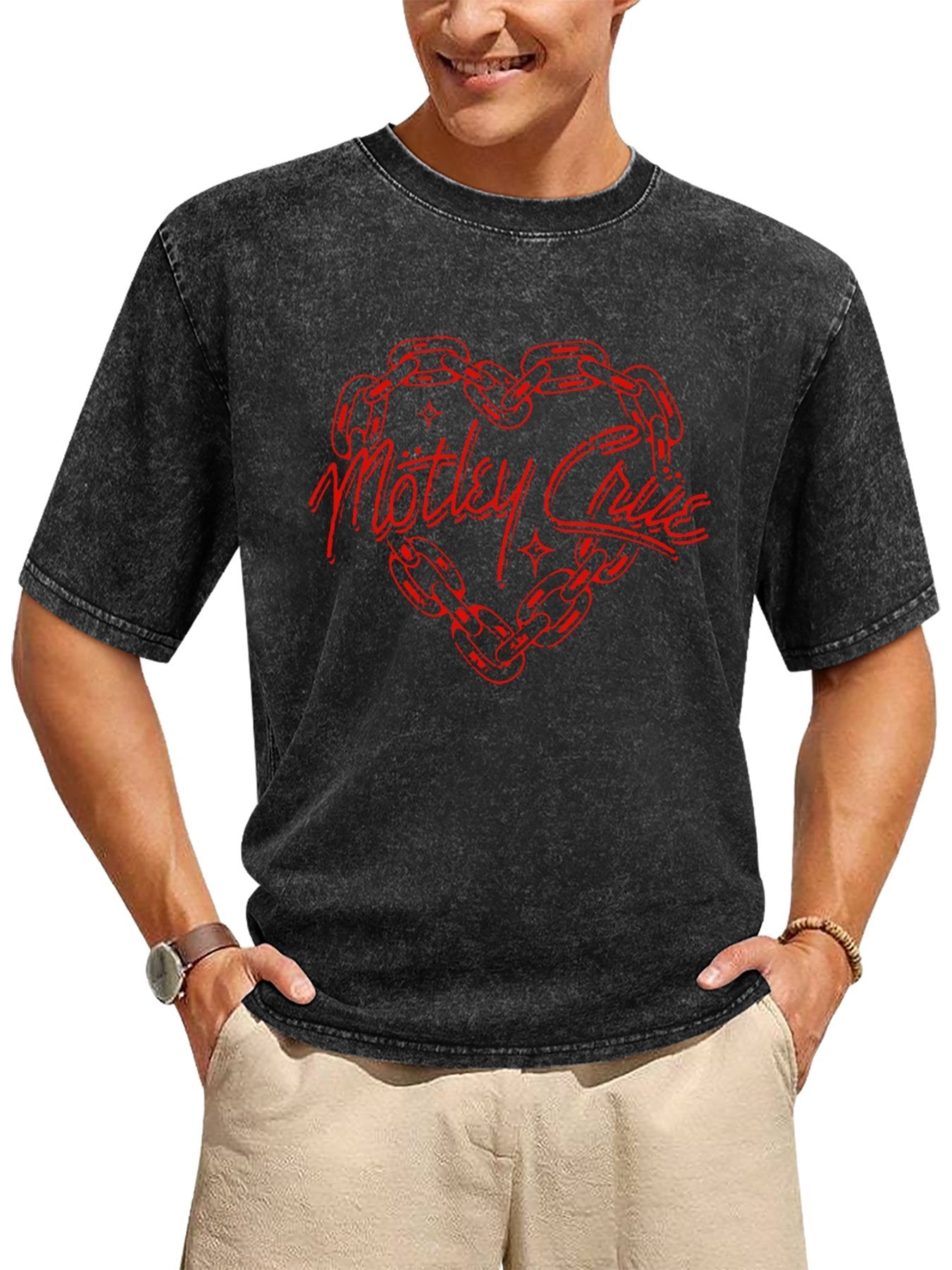 Mötley Crüe Chain Heart Logo Graphic T-Shirt Secondary image