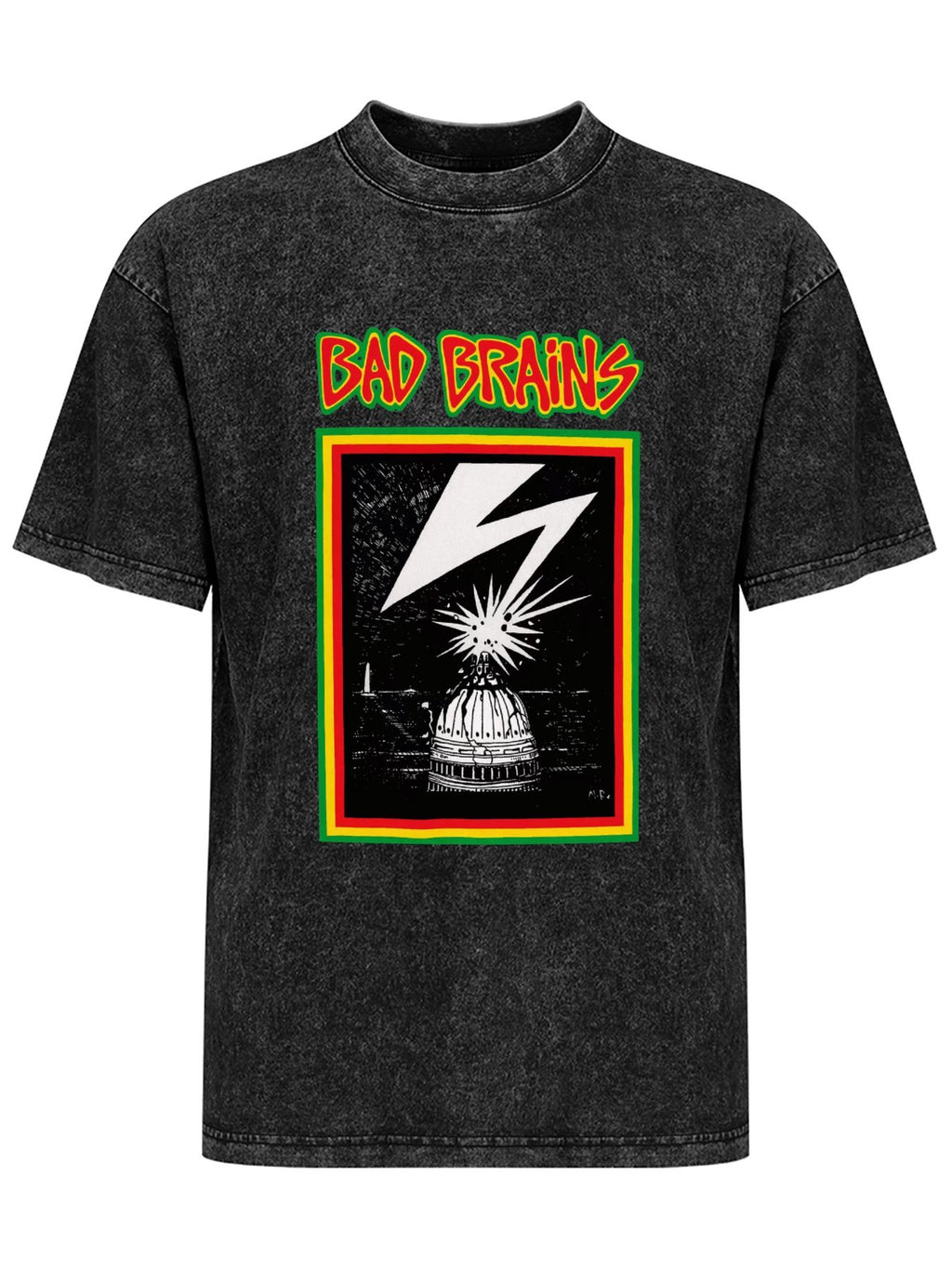 Vintage Washed Bad Brains Lightning Graphic T-Shirt