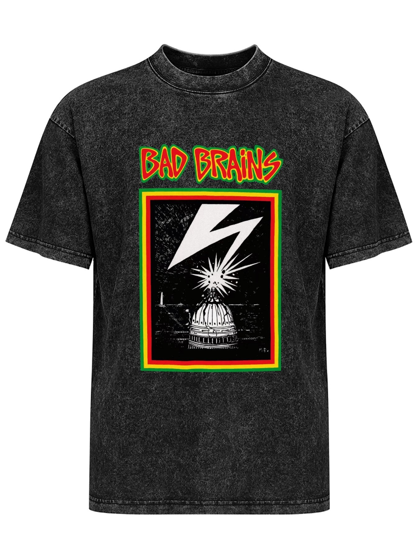 Vintage Washed Bad Brains Lightning Graphic T-Shirt