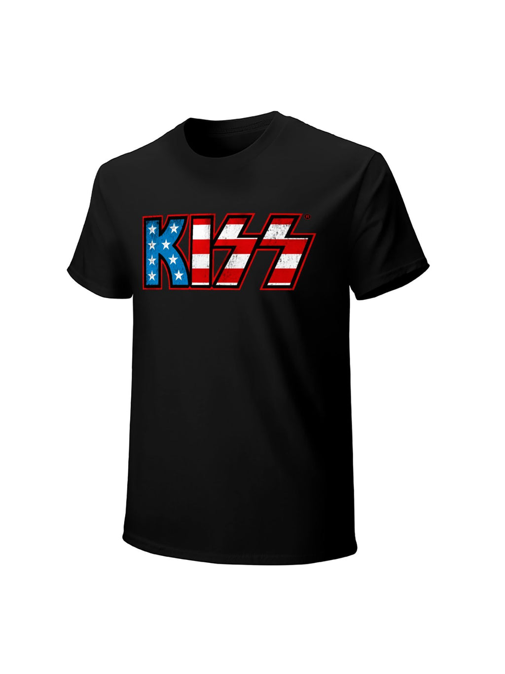 KISS American Flag Logo Graphic T-Shirt
