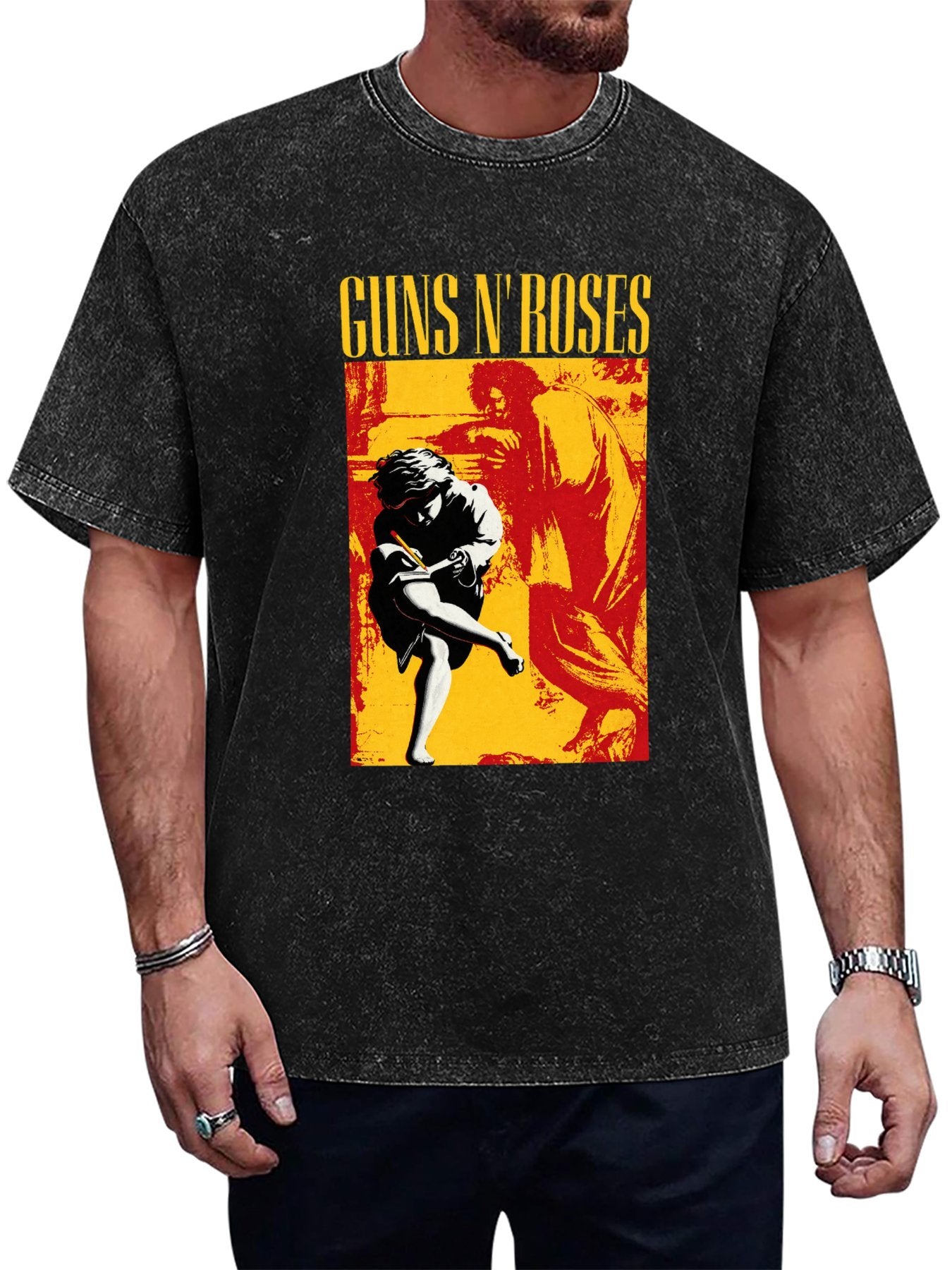 Guns N’ Roses Yellow Use Your Illusion Graphic T-Shirt