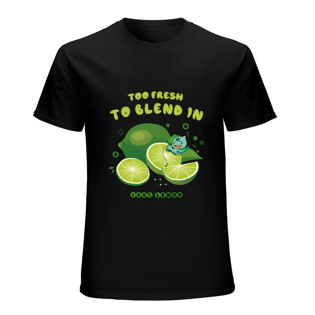 Too Fresh to Blend In Lime Graphic Black T-Shirt
