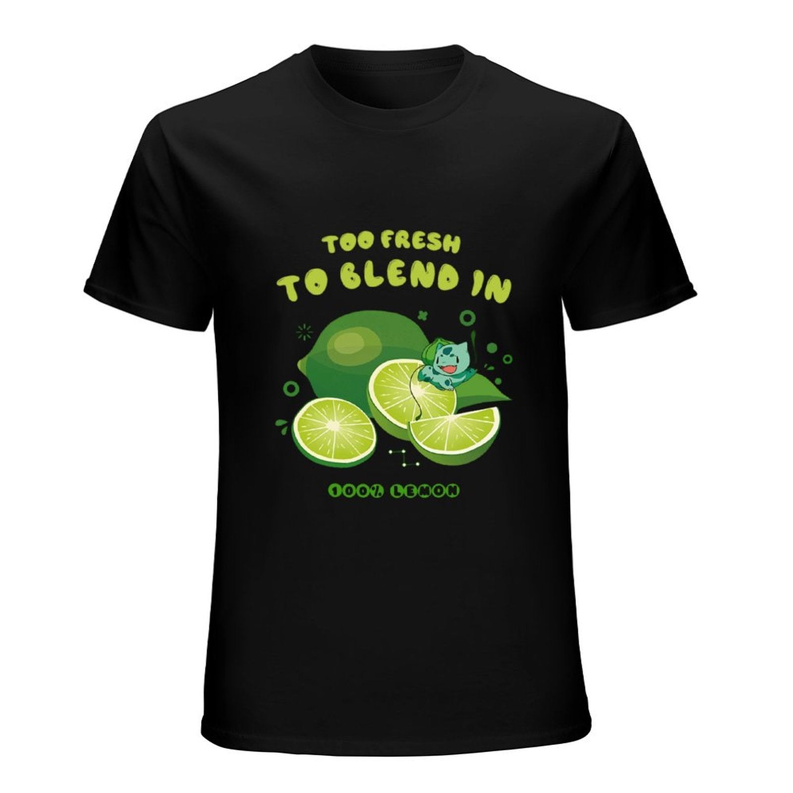 Too Fresh to Blend In Lime Graphic Black T-Shirt
