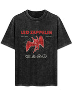 Led Zeppelin Winged Angel and Symbols Graphic T-Shirt
