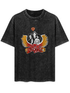Aerosmith Band Portrait and Winged Logo Graphic T-Shirt