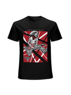 Eddie Van Halen Jumping Guitarist Red Stripe T-Shirt