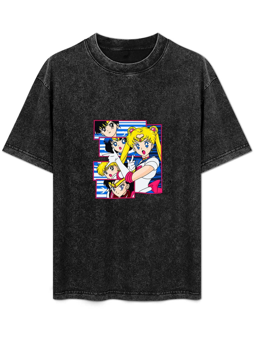 Sailor Moon Washed Anime Graphic T-Shirt