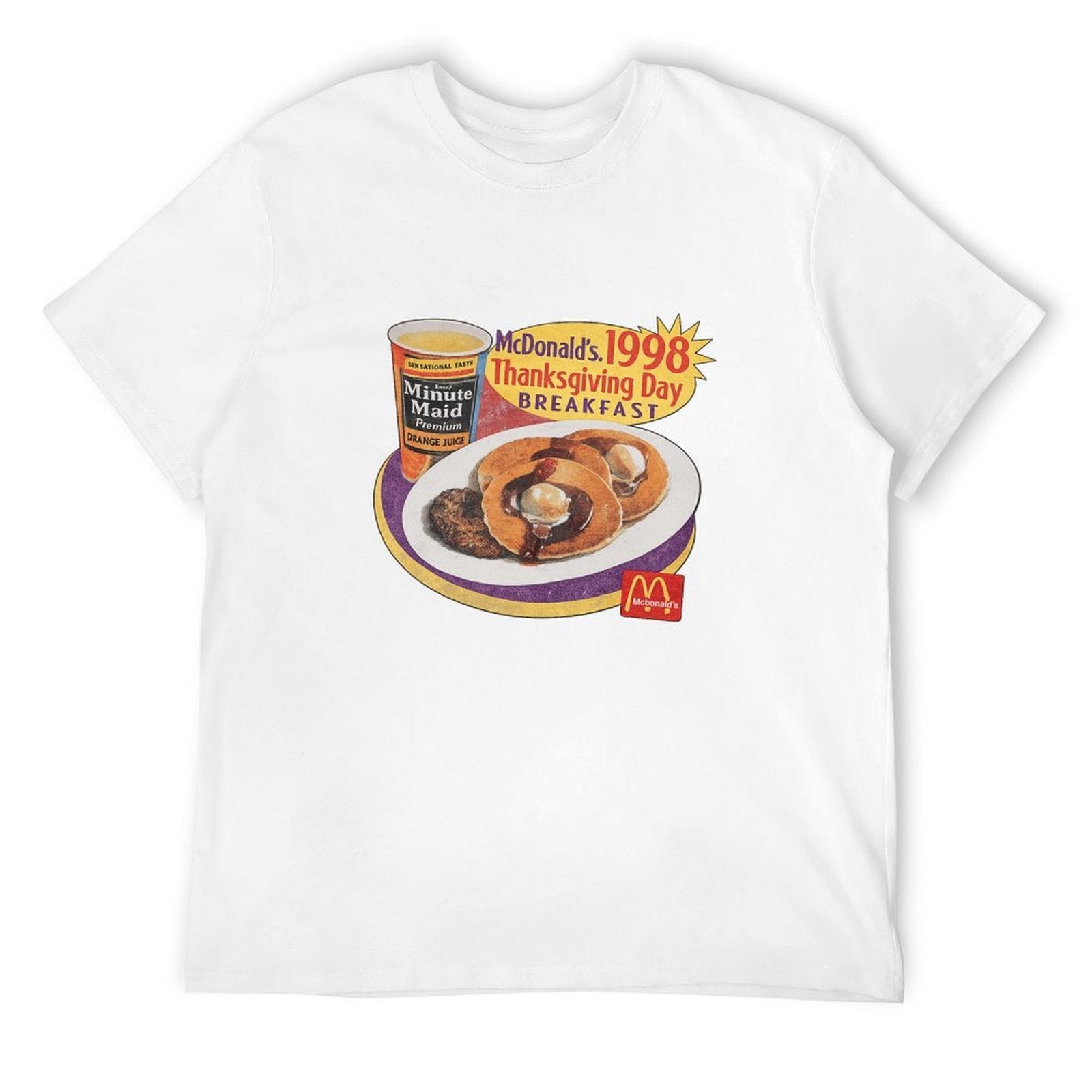 1998 Thanksgiving Day Breakfast Graphic Black T-Shirt