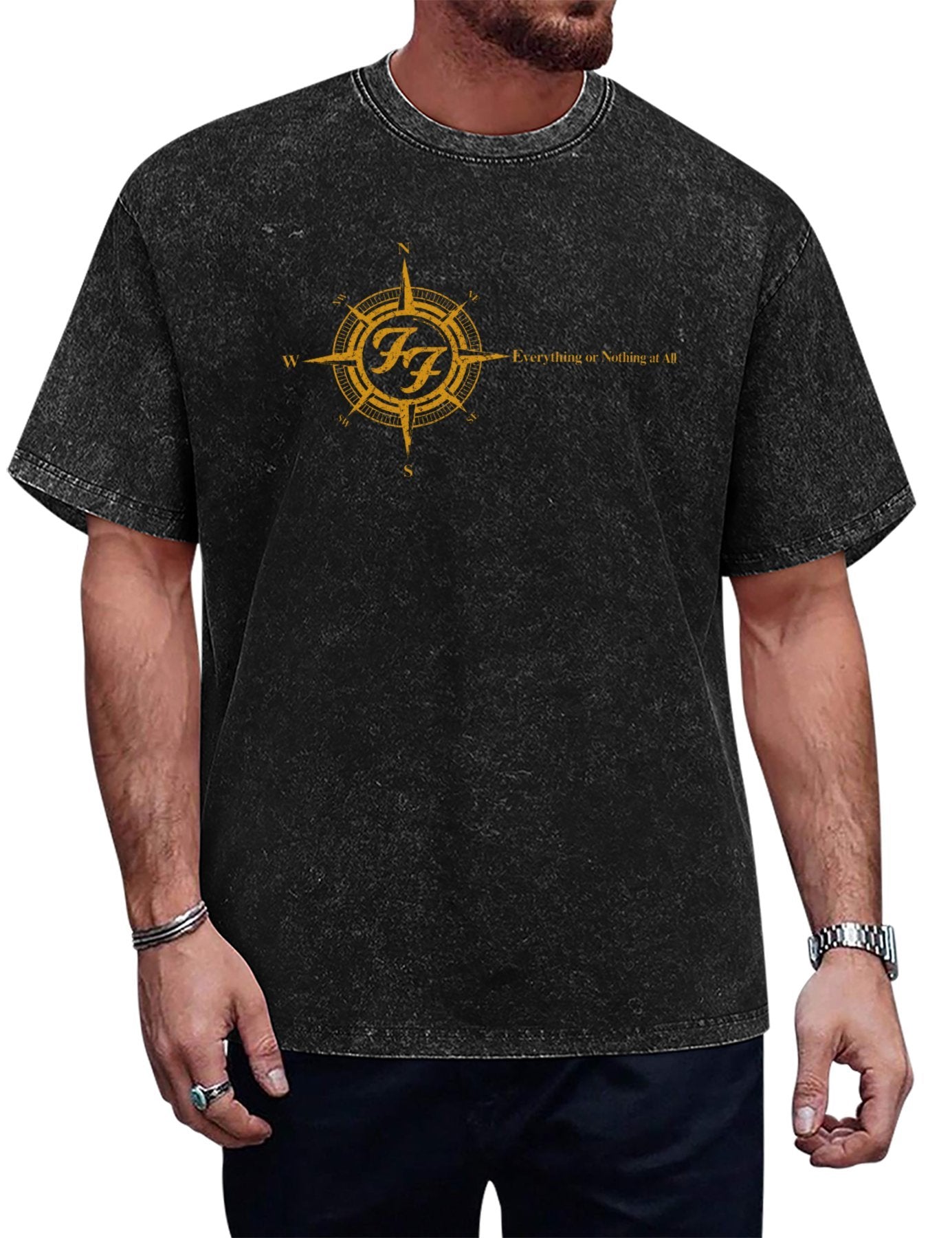 Foo Fighters Everything or Nothing at All Compass Graphic T-Shirt Main image
