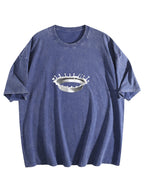 Milk Splash Washed Graphic T-Shirt