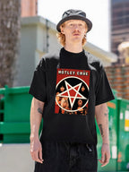 Mötley Crüe Band Portrait Pentagram Vintage Rock T-Shirt