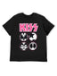 KISS Pink Logo Four Faces Graphic T-Shirt