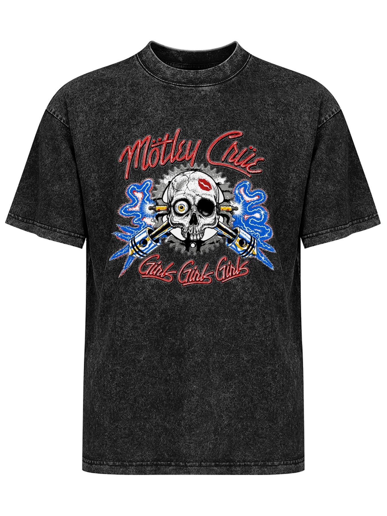 Mötley Crüe Girls Girls Girls Skull Graphic T-Shirt