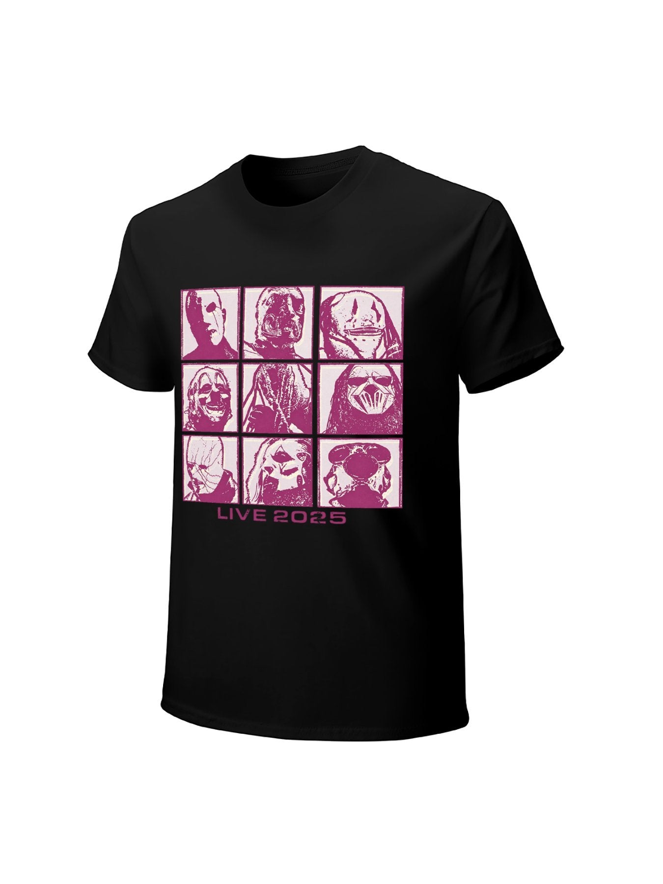 Slipknot Live 2025 Mask Grid Graphic T-Shirt
