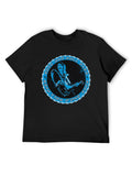 KISS Rock and Roll Over Blue Guitarist Graphic T-Shirt