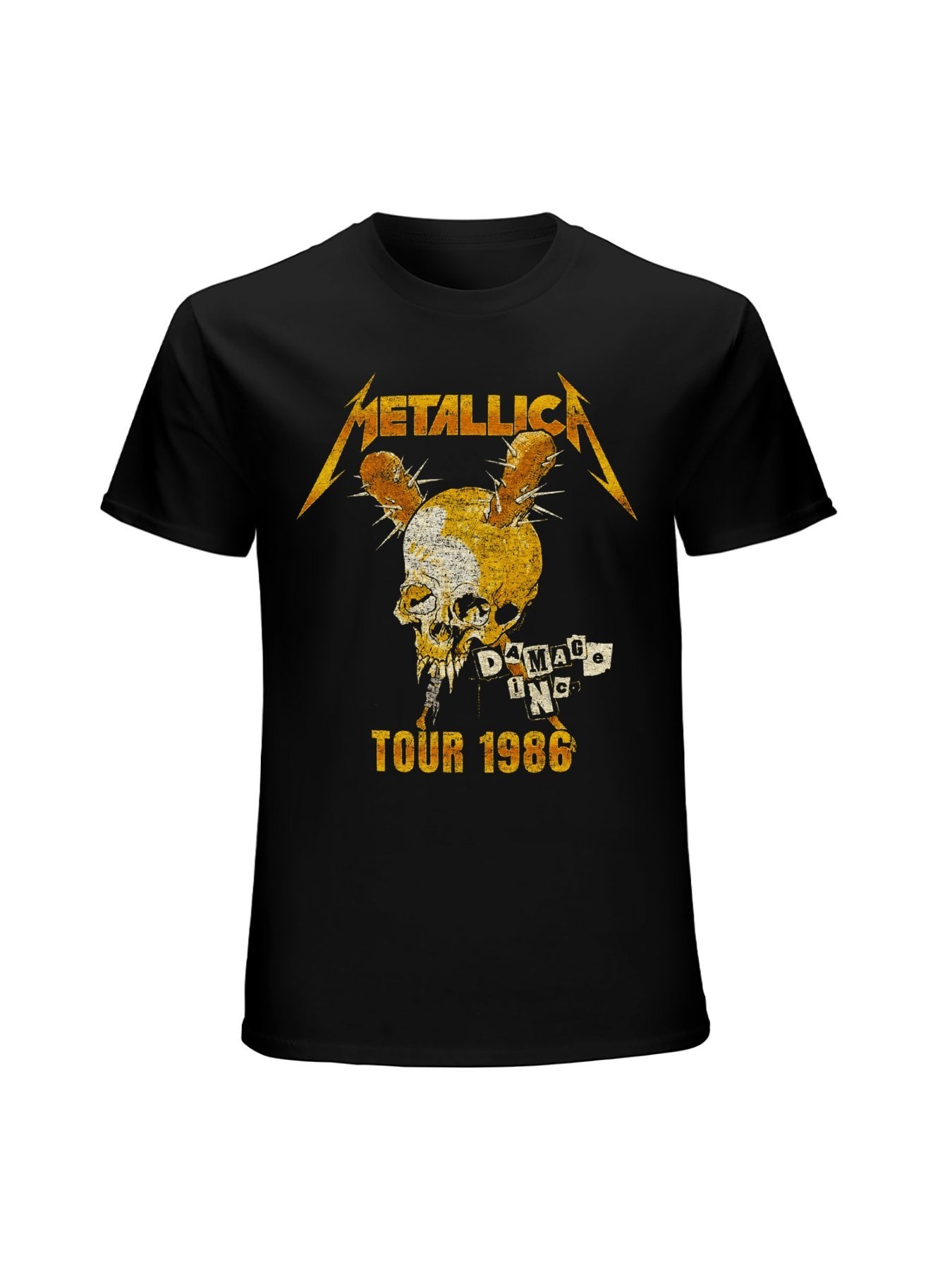 Metallica Damage Inc Tour 1986 Skull Graphic T-Shirt