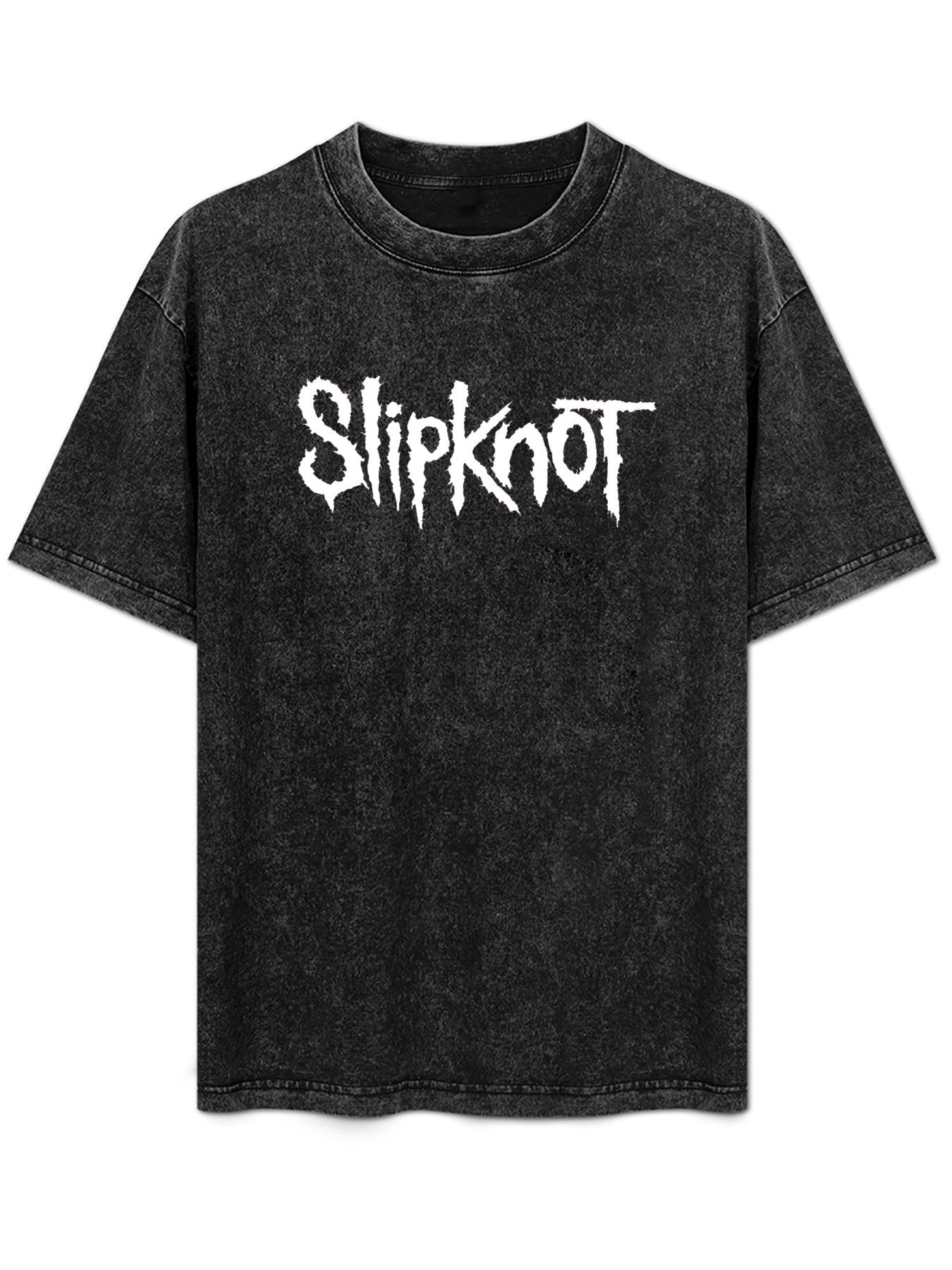 Slipknot White Distressed Logo Graphic T-Shirt