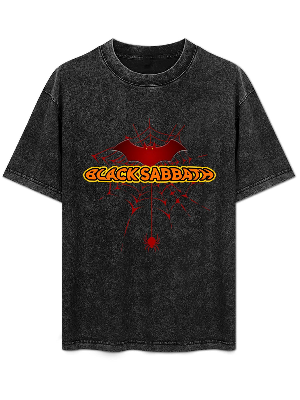 Vintage Washed Black Sabbath Bat Graphic T-Shirt