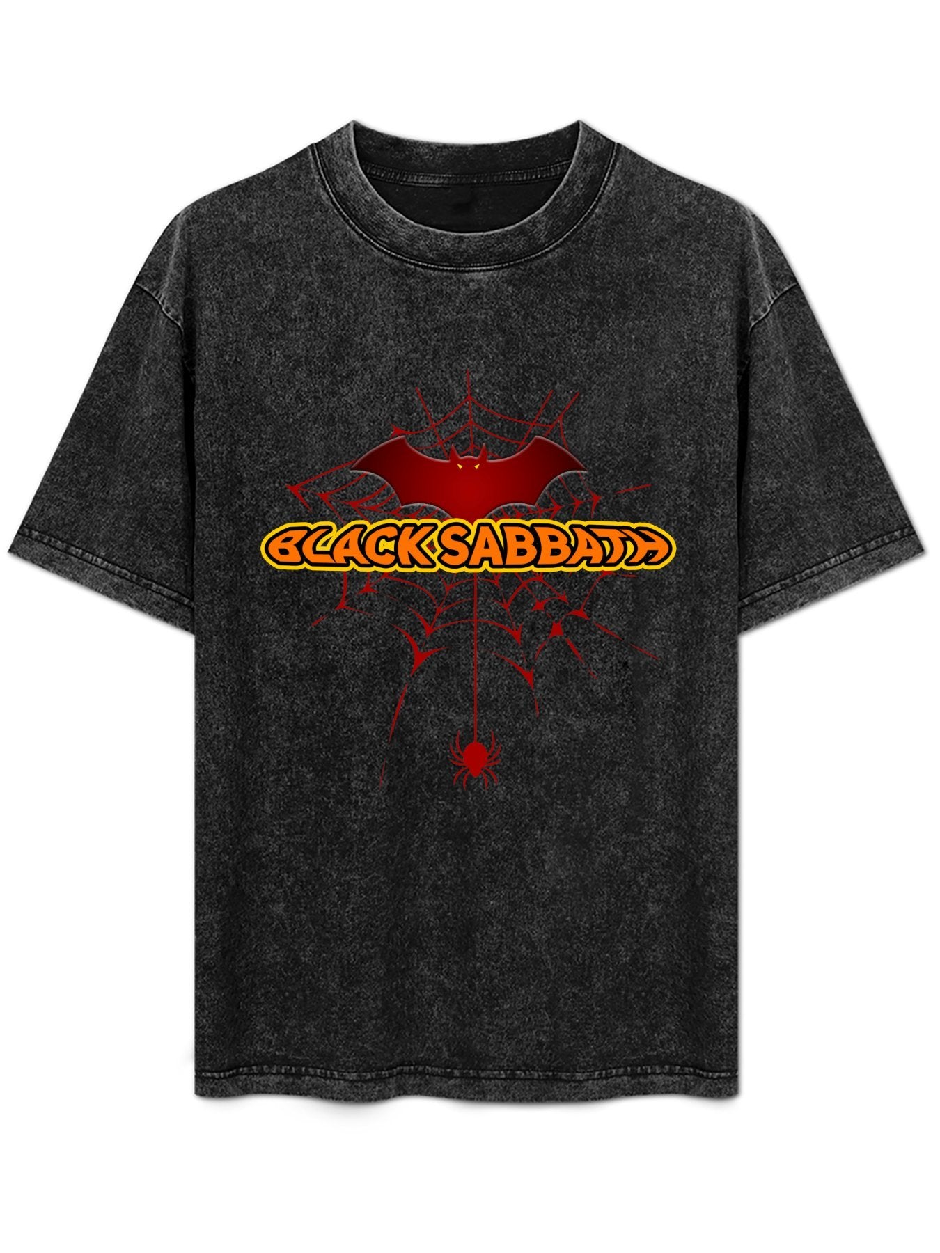 Vintage Washed Black Sabbath Bat Graphic T-Shirt