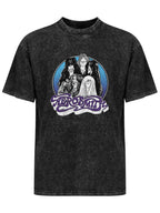 Aerosmith Cartoon Band Portrait Graphic T-Shirt