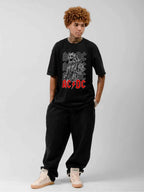 AC/DC Skeleton Guitarist Logo Graphic T-Shirt