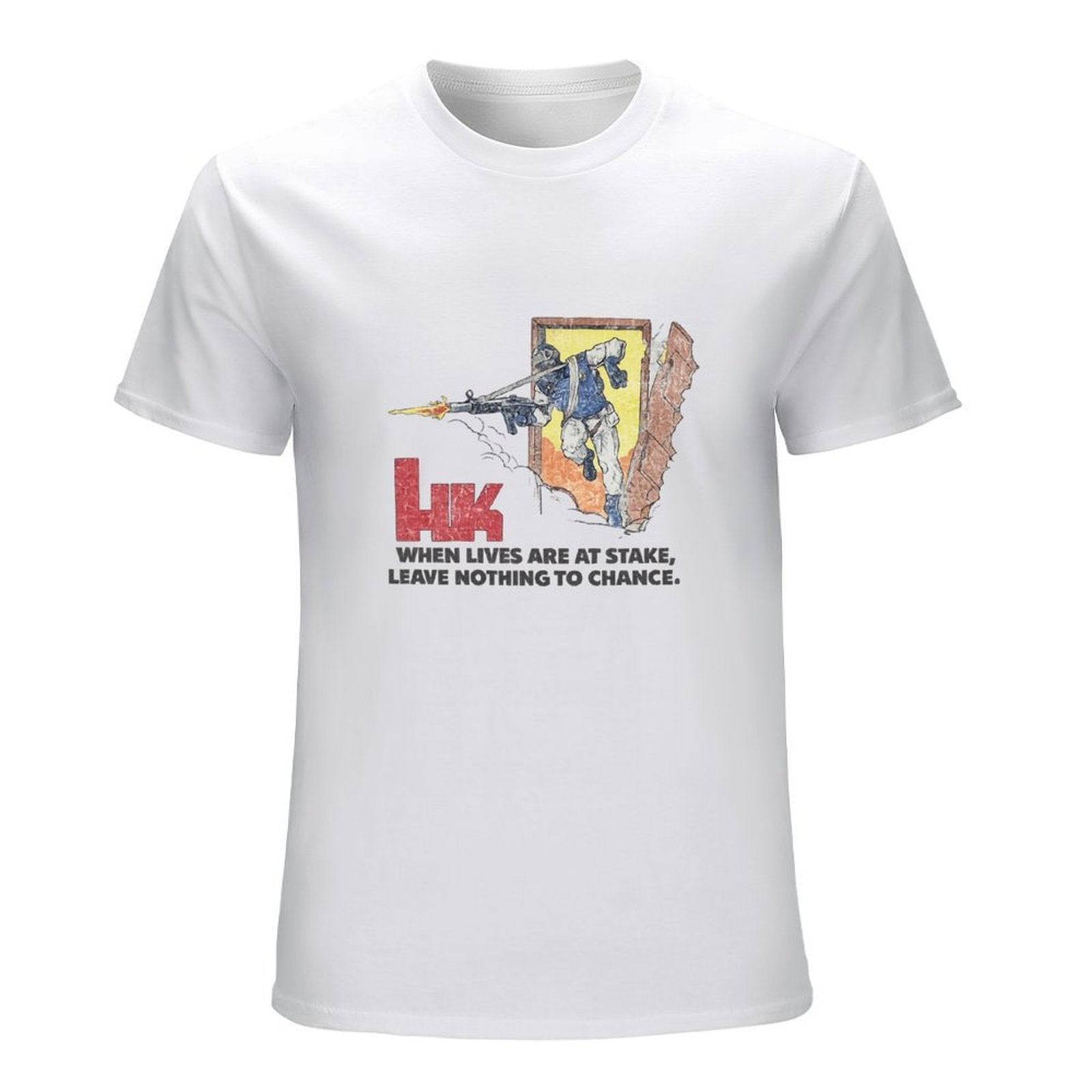 HK Military Graphic White T-Shirt