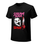 Scream Blade Slash Horror Graphic Black T-Shirt