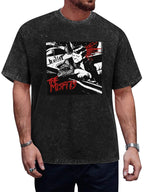 Vintage Washed The Misfits Bullet Graphic T-Shirt