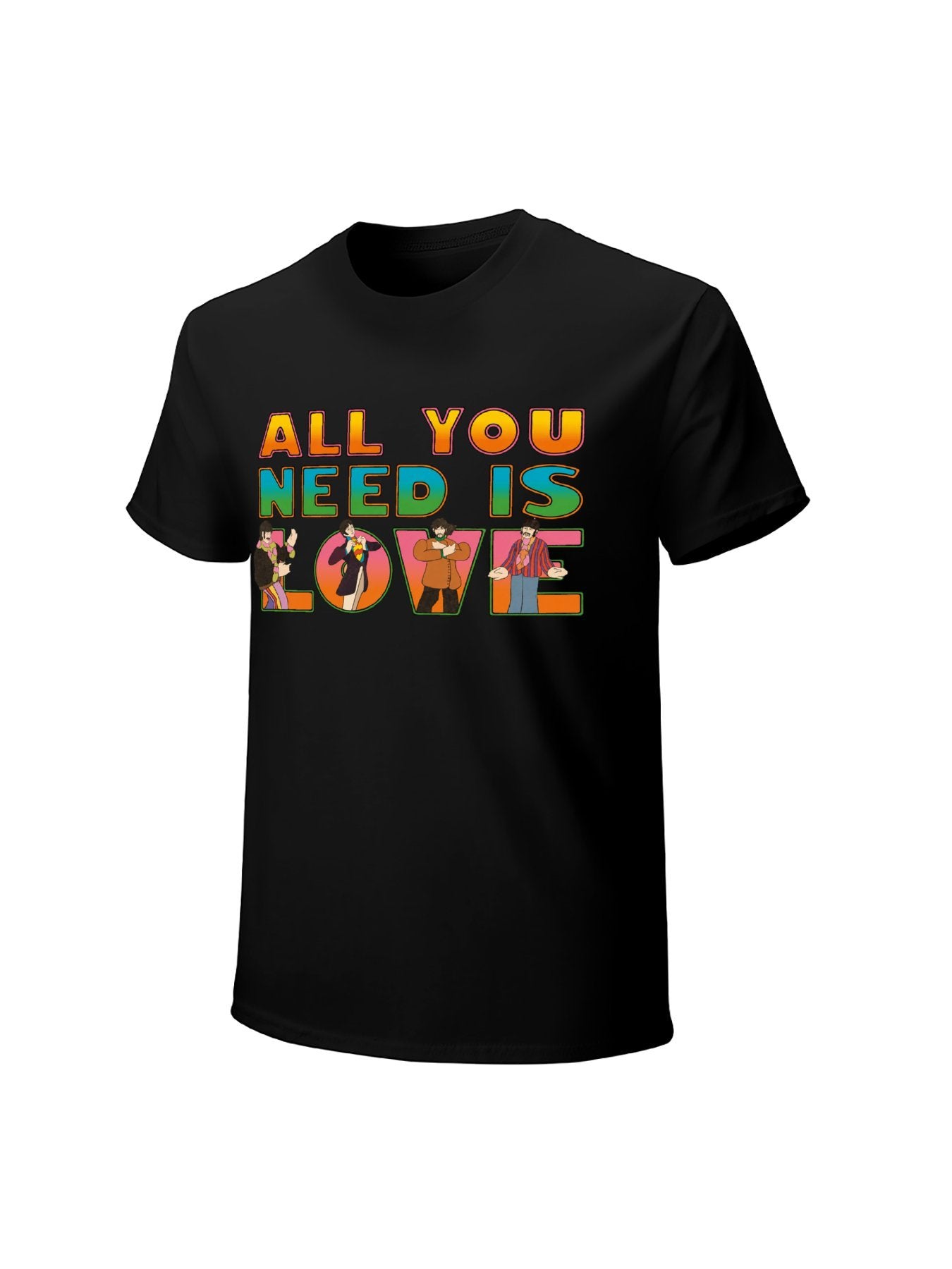 he Beatles “All You Need Is Love” Colorful Graphic T-Shirt