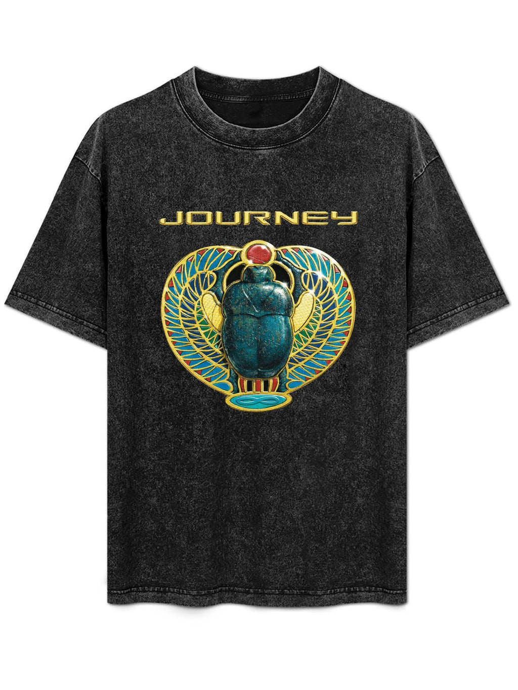 Vintage Washed Journey Winged Scarab Graphic T-Shirt