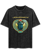 Vintage Washed Journey Winged Scarab Graphic T-Shirt
