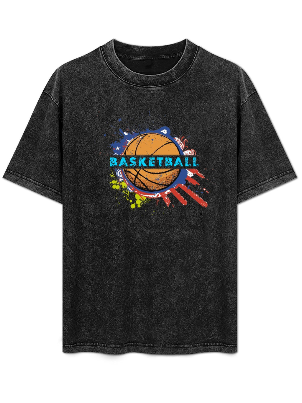 Basketball Graphic Washed T-Shirt