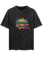 Basketball Graphic Washed T-Shirt