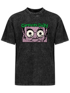 Green Day Wide-Eyed Comic Face Graphic T-Shirt