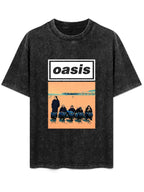 Oasis Beach Band Portrait Graphic T-Shirt