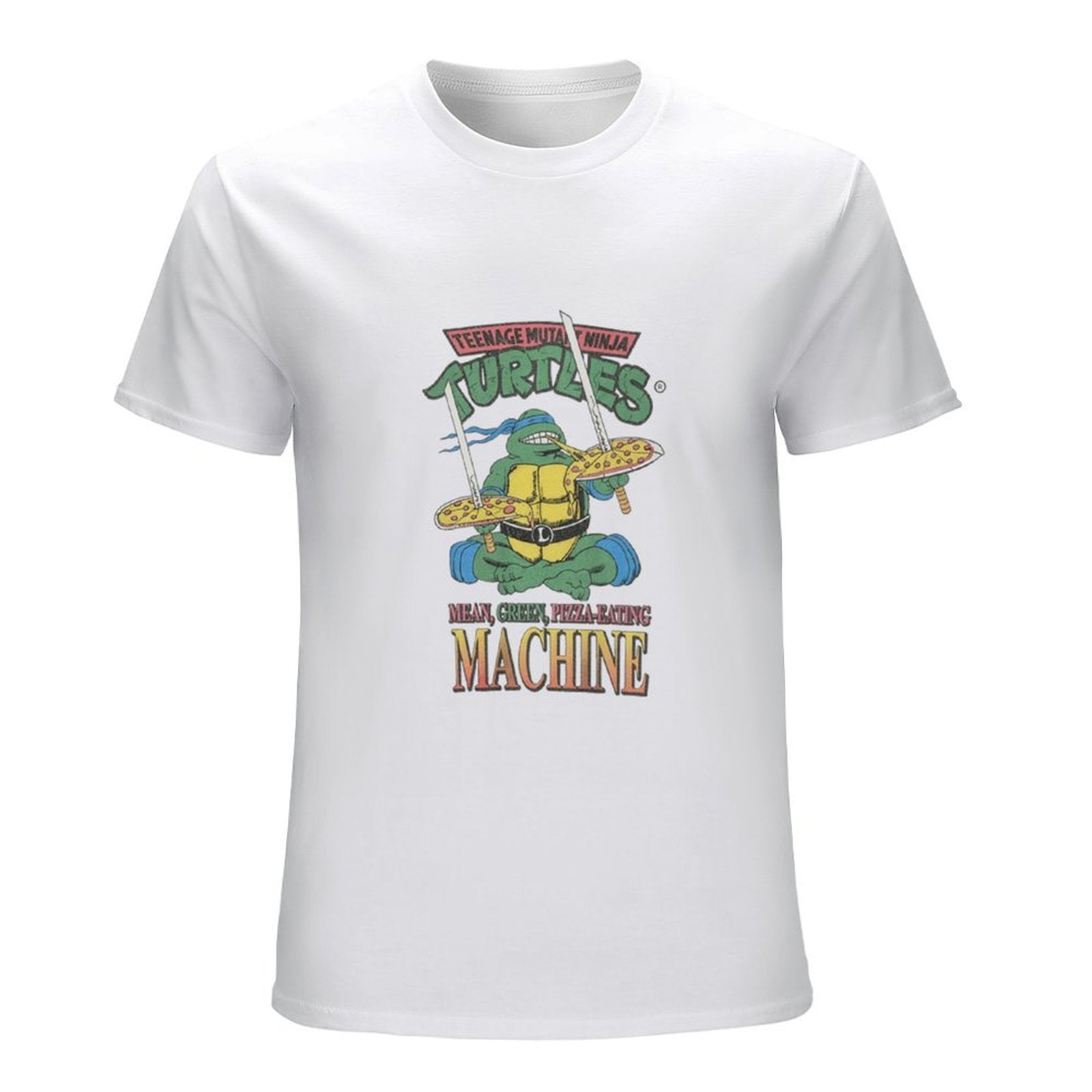 Teenage Mutant Ninja Turtles Pizza Machine Graphic White T-Shirt