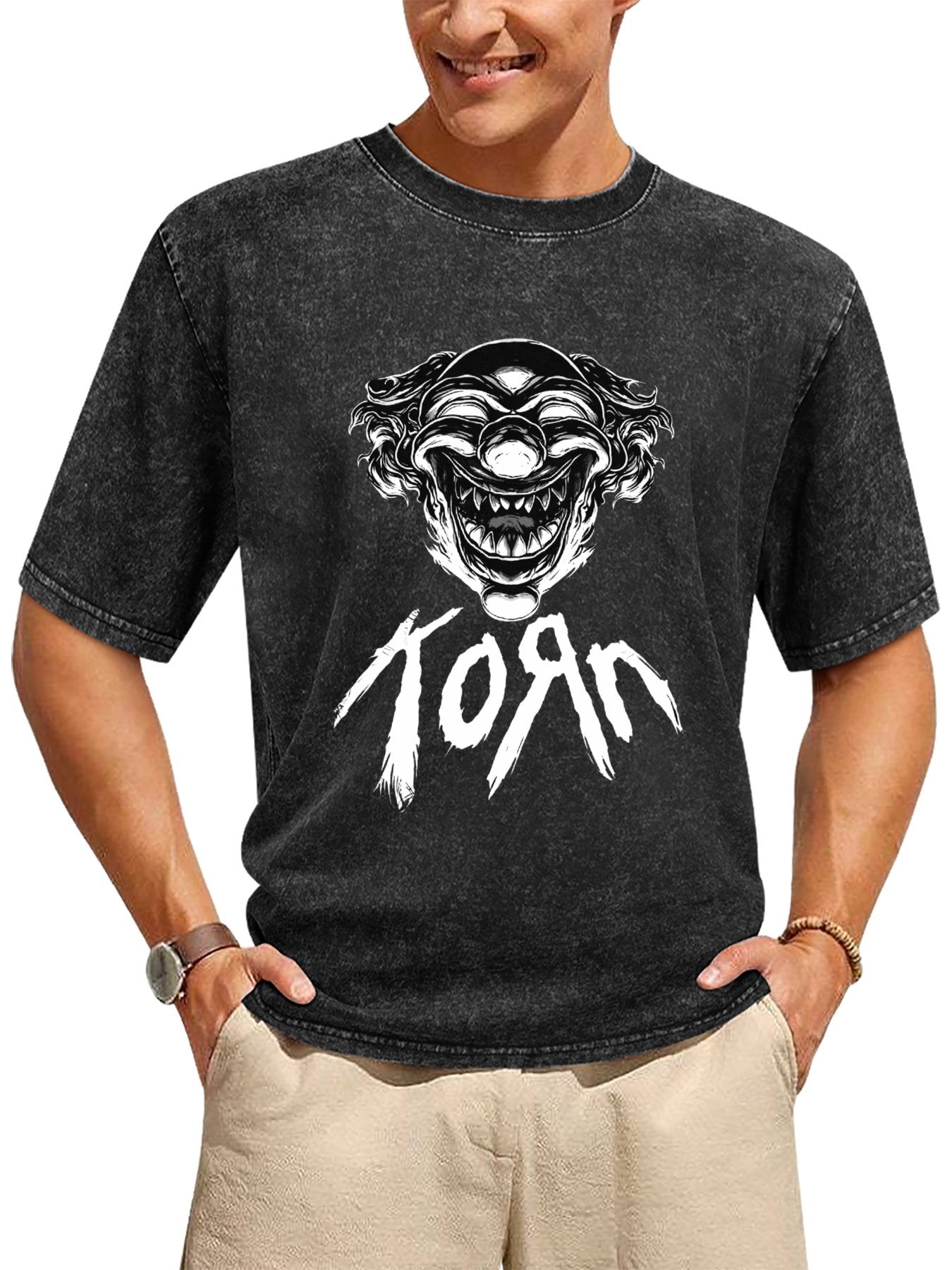 Vintage Washed Korn Evil Clown Graphic T-Shirt Secondary image